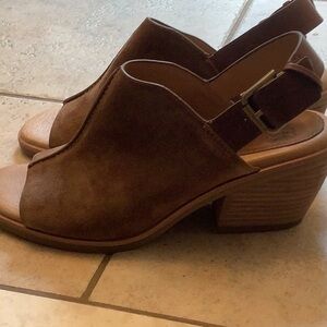 Sofft Brown Suede Slingback Sandals